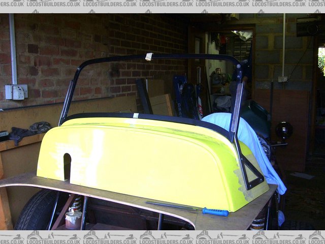 Windscreen frame on car