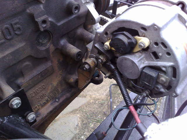 Alternator mount from rear