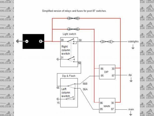 Simple headlight diagram