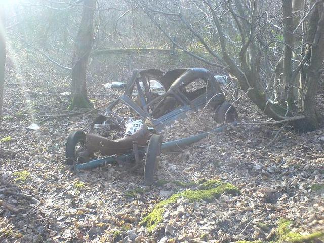 Austin 7 in the woods