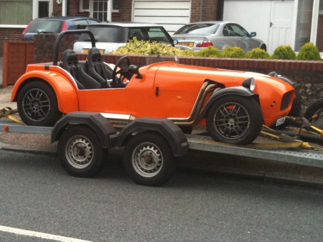 car on trailer