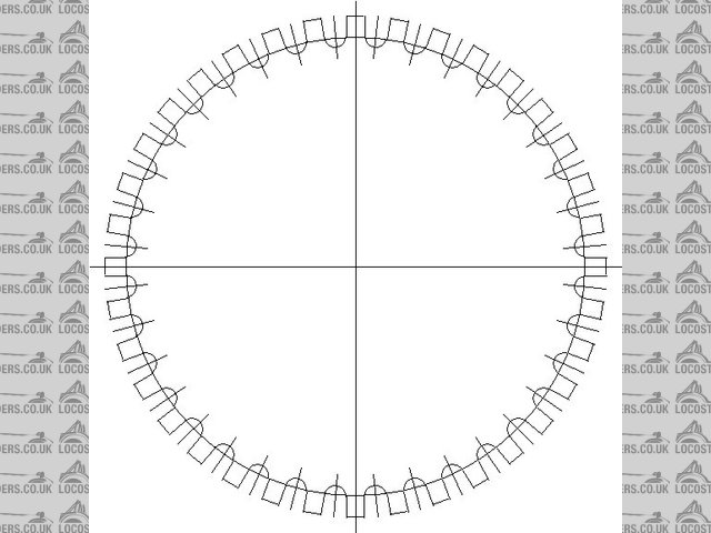 36 tooth wheel drawing