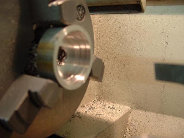 inside of end cap machiening in lathe