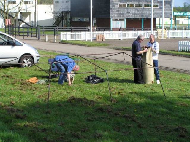 setting up camp