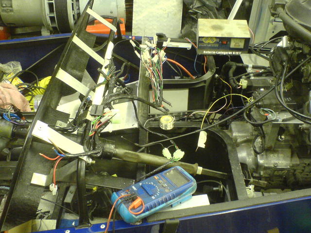 dash in wiring progressing 