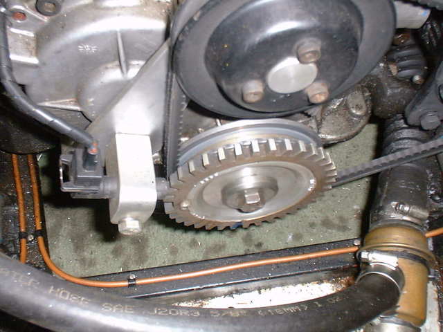 crank trigger wheel and sensor