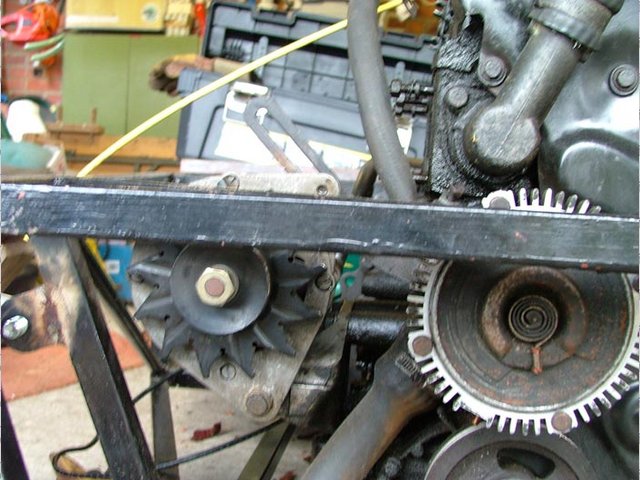 Alternator in - front view