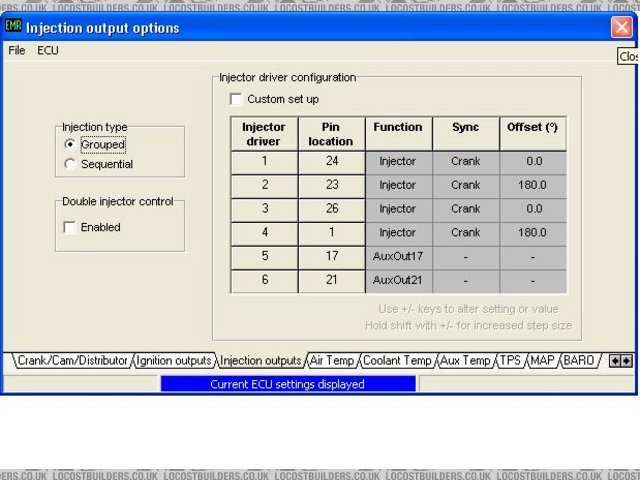 Injection OUtput Options