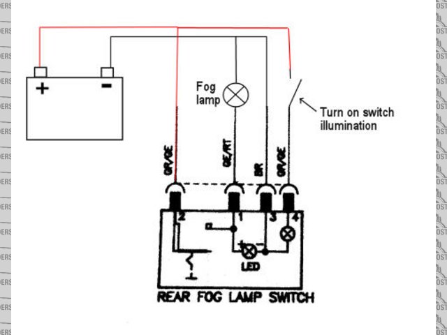 Fog light wiring