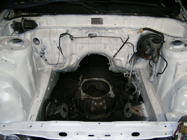 Repainted engine bay