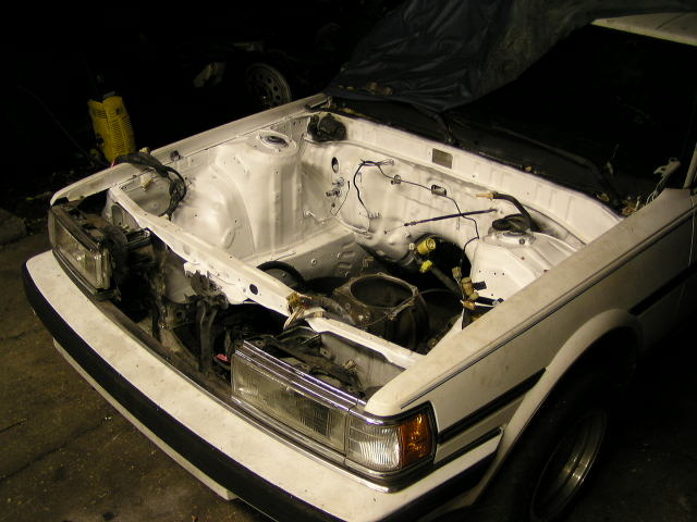 Repainted engine bay