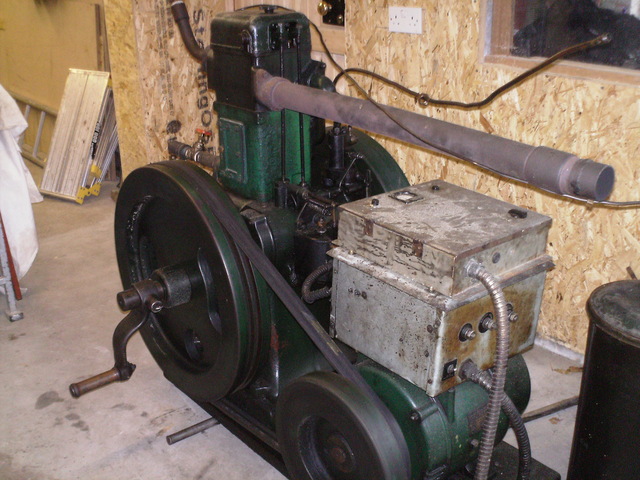 Spare engine now in a canal boat