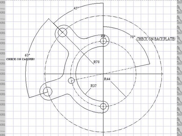 Rear Caliper Bracket drawing