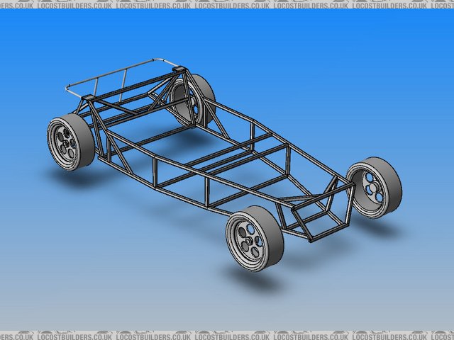 Basic 7+4 chassis all CADed up. Tranny tunnel dependant on measuring the rover gearbox