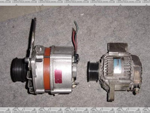 Daihatsu charade alternator size compared to standard Ford alternator