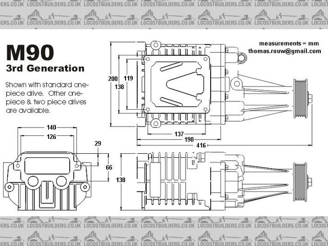 Gen 3 eaton M90 dimensions