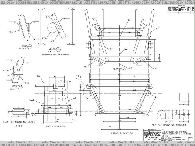 Front suspension set up