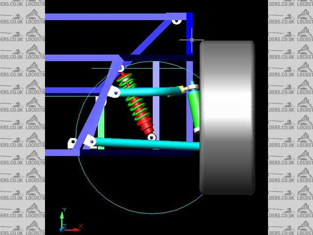 Front suspension shaded