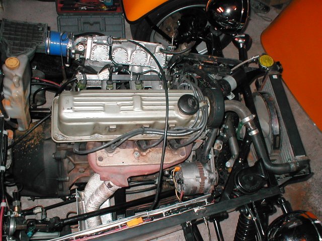 Under bonnet - side view