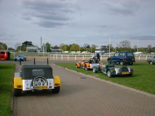 our cars just before the evening BBQ